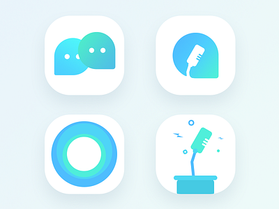 Political Discussion app icon (WIP) app bubbles chat circle conversation icon mic party political politics stand table