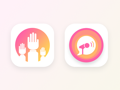Political Discussion App Icon (WIP-2) app chat conversation hands icon mic party political politics stage table ui