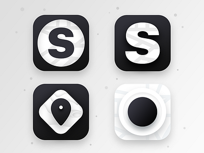 Spots app icon (WIP 4) app geographic gps icon location map pin services share spots