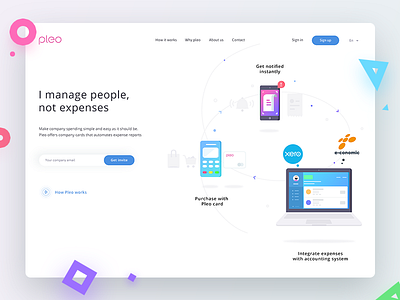 Pleo Header Exploration (WIP 2) bank corporate card credit expense report integration ios android pleo ui web