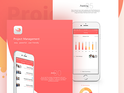 Project Management app case study app graph group task track ios project management user