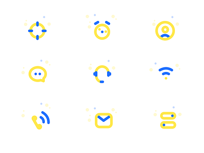 Icons exploration for a portal (Unused element part 22) alarm chat clock conversation talk email headphone live mail dial settings more support time preferences profile ui user wifi