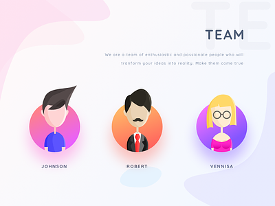 Team section 2019 app female gradient male minimal name neel people prakhar profile section team team building teams uidesign user ux web website