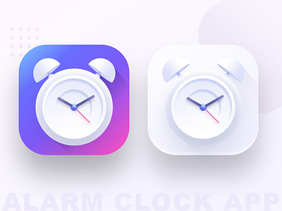 Alarm clock app icons alarm alarm app alarm clock bell gradient gradient icon icon iosandroid minimal neel prakhar sharma ui wakeup watch watch design web white