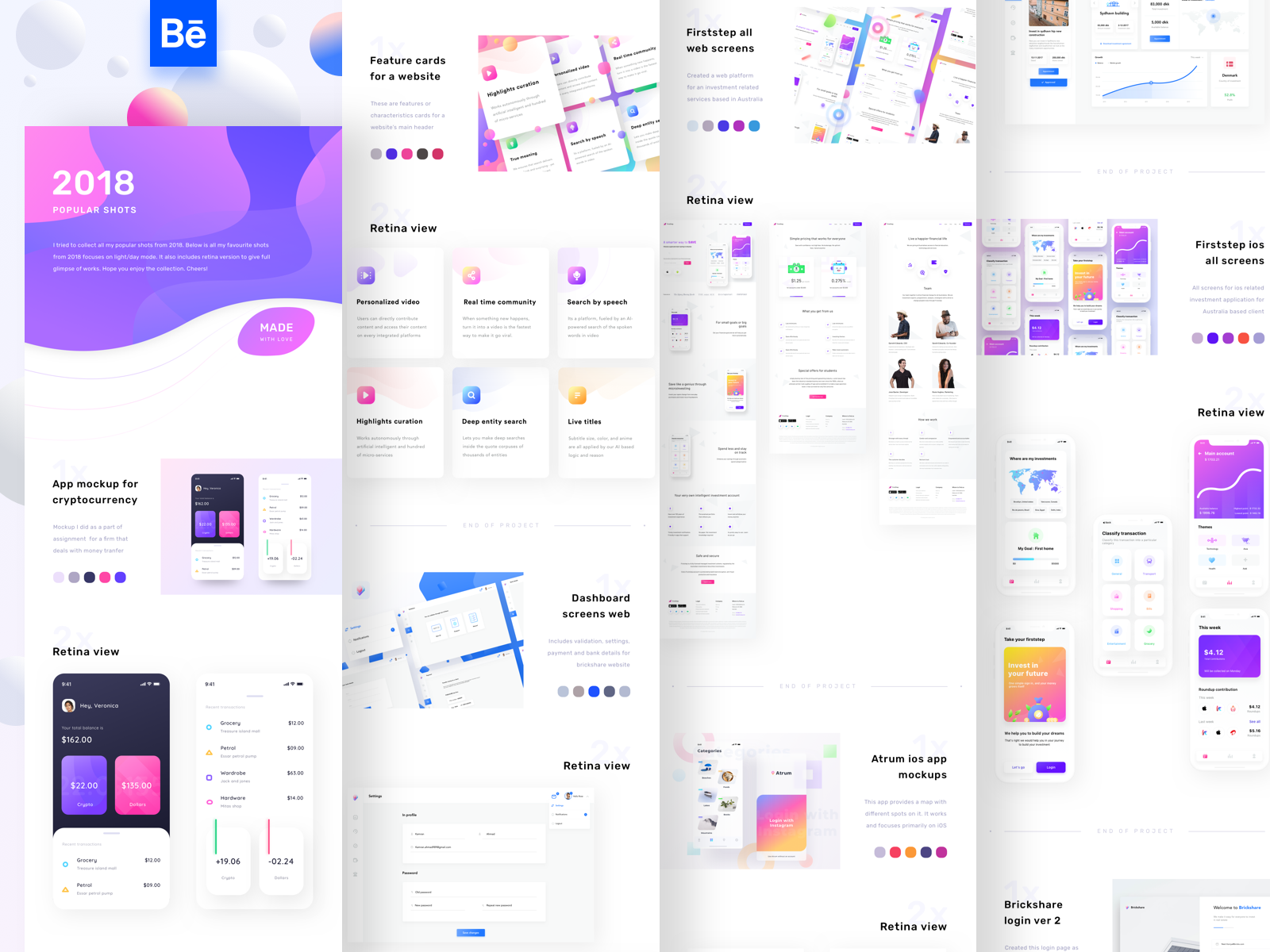 2018 popular shots light/day mode by Prakhar Neel Sharma on Dribbble