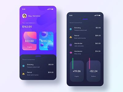 Cryptocurrency app mockup by Prakhar Neel Sharma on Dribbble