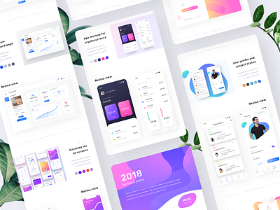 2018 popular shots light/day mode. 2018 2018 trends behance colours day designer graph home investment leaf light mockup mode neel prakhar presentation sharma social ui ui ux