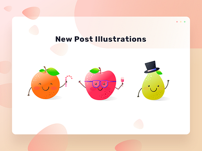 Add/New post illustrations add apple browser design fruits guava illustration interface joy neel orange party prakhar sharma ui ui ux user card webapp website website builder