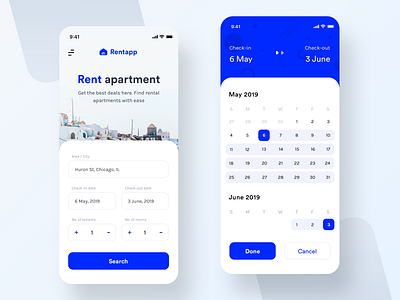 App for rent apartment (Design test assignment)