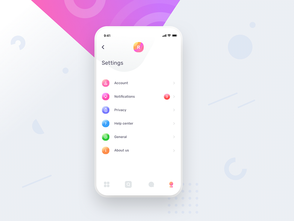 Settings UI designs, themes, templates and downloadable graphic ...
