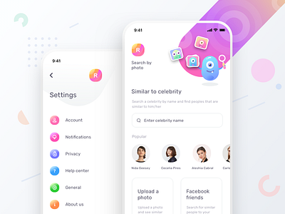 Dating app search by photo and settings: updated (source) app design apple application application icon application ui cute dating home icons illustration ios iphone love neel notifications prakhar sharma tabbar uiux userprofile