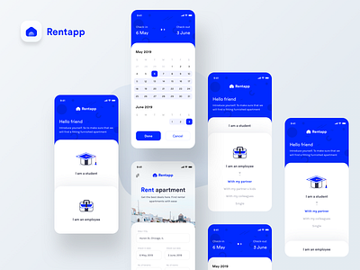 Rentapp : App for rent apartment ( Introductory screens )