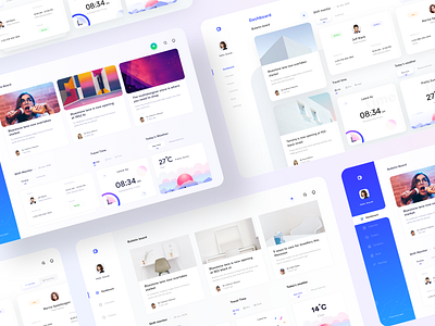 Dashboards collection for schedule and monitoring {part II} application cards clean clean ui clock collection dashboard design icon illustration kit management minimal neel prakhar sharma trend uiux weather website