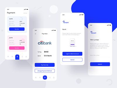 Payment + Pay now + TAN no. (From Tenant app) account applepay cards citibank createaccount debitcredit hdfcamercia home landlordtenant login neel notifications pay prakhar rent settings sharma signup submitbutton user