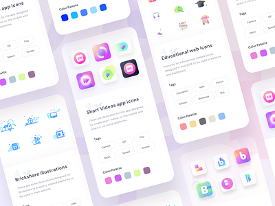 Icons collection 2018 (Behance presentation) 2018 app behance collect ui collection education website gif icons illustration kit line logo media media player neel prakhar property sharma uiux videos