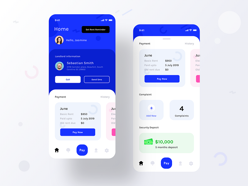 Tenant app Home version 1 by Prakhar Neel Sharma on Dribbble