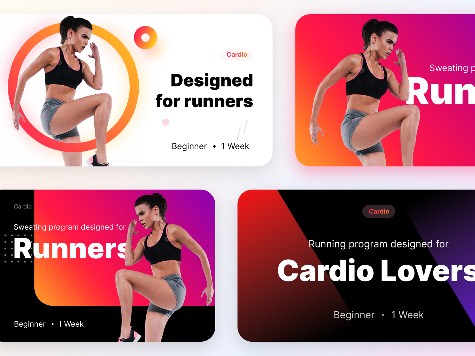 Unused banners prototype for a fitness product part-3 bodybuilder boxing cardio diet equipment gym healthy healthy lifestyle healthyfood icon illustration neel nutritionmuscle prakhar protein running sharma sports wellness workout