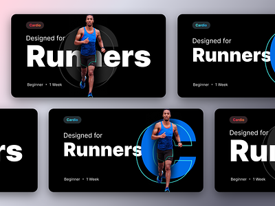 Unused banners prototype for a fitness product part-4 apple application appstore banners cardio gym gymnasium health heart ios month neel prakhar running share sharma time walk web week