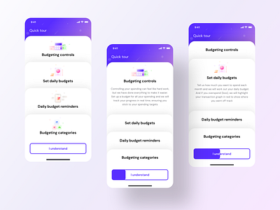 Onboarding/Quick tour for budget module (version 1) app budget cards design home icon illustration iphone mobileapp mobileapplicationdevelopment neel onboarding prakhar search sharma sketch tour trending ui vector