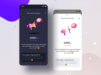 Monthly summary (Budget setup)