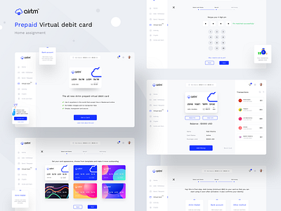 Airtm virtual card home assignment ALL SCREENS