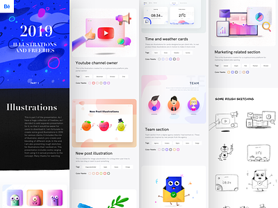 2019 Illustrations and freebies {Part 1} 2019 design trend 2019 illustrations adobe avatars color palette email freebie illustration illustrator image mascot neel prakhar profile picture sharma sketch source tab bar xd youtube