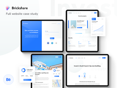 Brickshare case study on Behance