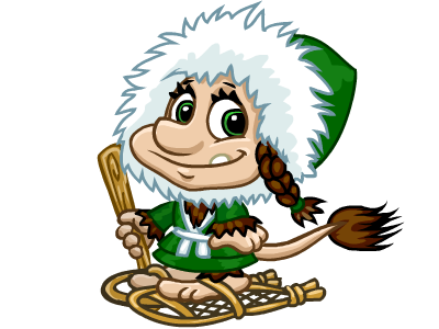 Pocahontas in the snow? character design ios app troll winter