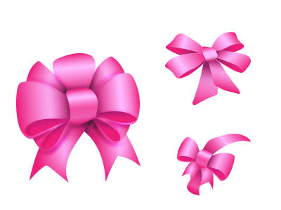 Ribbons gradients illustrator photoshop pink ribbon