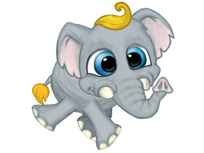 Little Elephant animals cute game photoshop