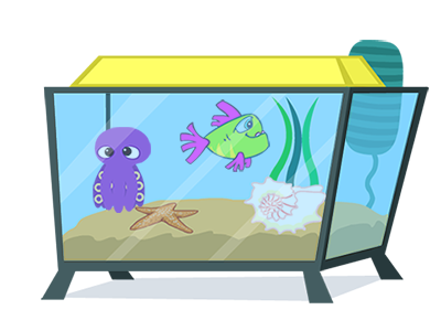 Aqua app aquarium cartoon flash game