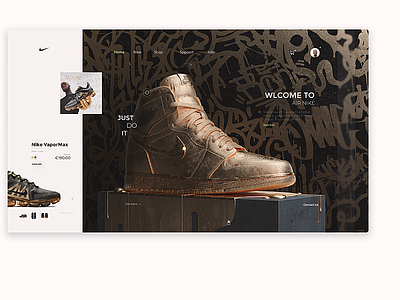 Nike UX app 3d app design home nike ui uiux ux web