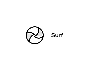 Surf app branding flat icon illustration logo logo surf surf surfing typography vector wave wave logo