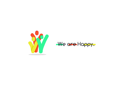 We are Happy clear design happy happy new year homepage icon illustration logo logo happy logo hd logo mark logo peaple logos logotype peaple vector