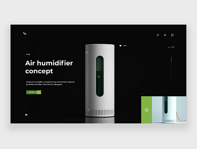 Air humidifier concept air air humidifier concept air humidifier concept app design home typography ui uiux ux web website