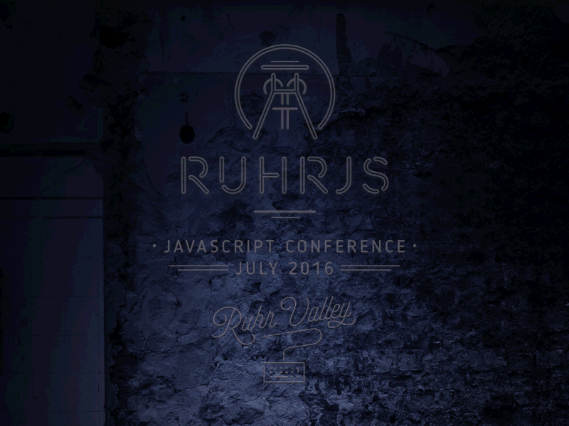 RuhrJS Logo Animation animation conference glow javascript lights meetupshot neon