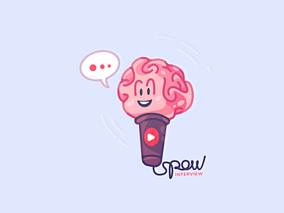 Let's Talk brian cartoon character characterdesign chat coloring dribbble fun illustration interview microphone spovv talk