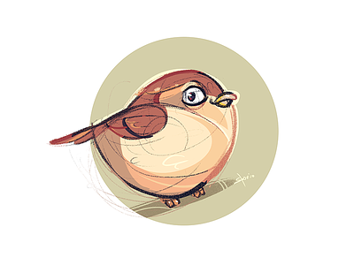 Little Sparrow cartoon character characterdesign coloring drawing fun illustration sparrow spovv