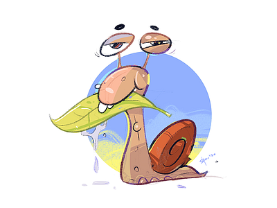 Spring Love cartoon character characterdesign drawing fun illustration process snail spovv spring
