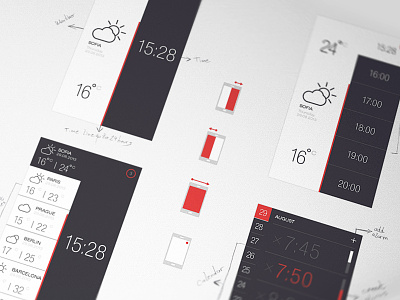 Weather and Time2 (PSD) app free freebies psd time ui weather