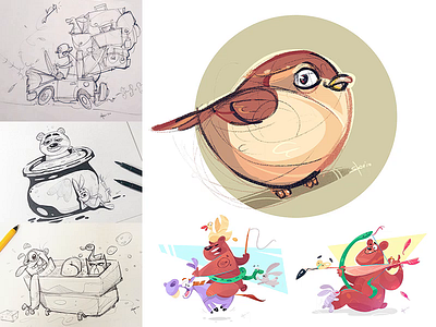 ☀️Summer Play animal cartoon character characterdesign drawing friends fun illustration pet process sketch spovv summer