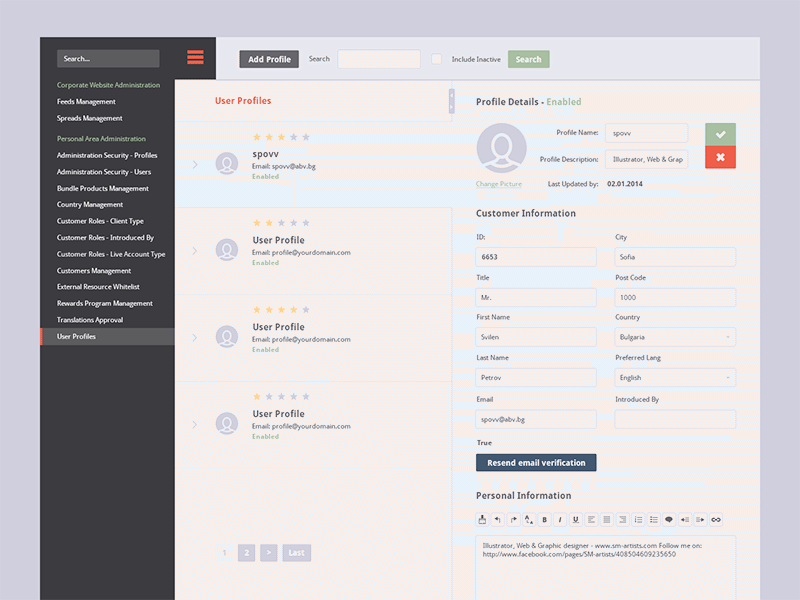 Profile Details [animation]