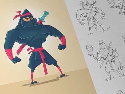Bad Ninja character fun game hero ninja pen pencil