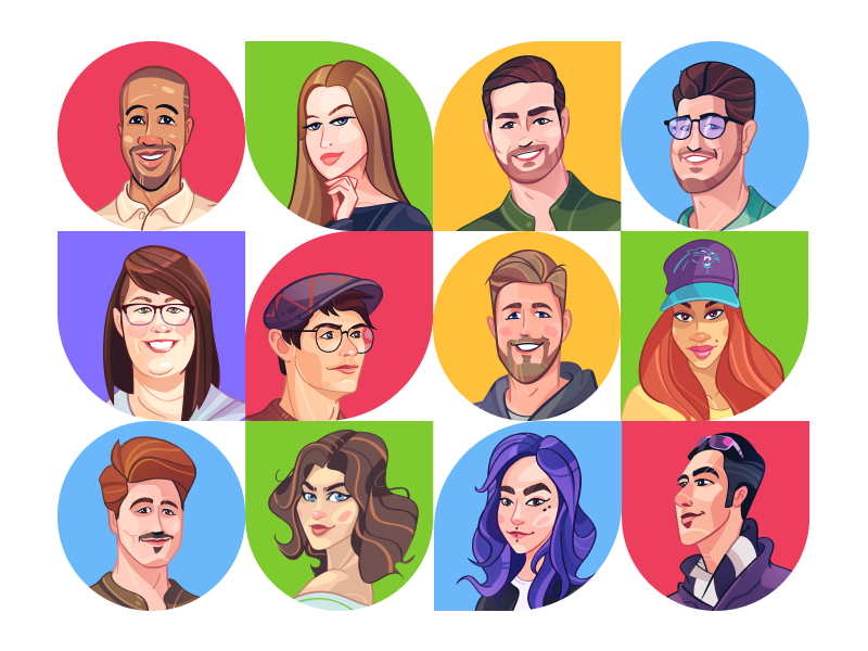 Avatar Design by spovv on Dribbble