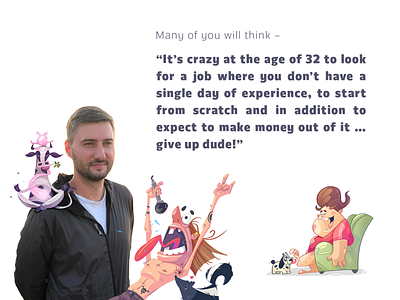 Never too late! cartoon character characterdesign fun illustration interview interviews spovv