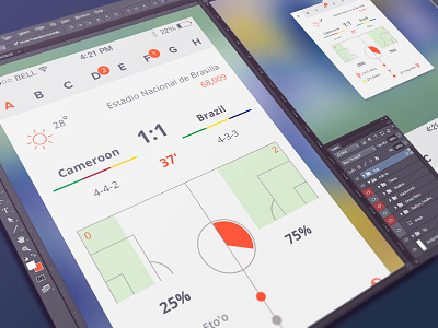 Free Soccer Apps app football free freebies interface players psd soccer statistic teams ui worldcup