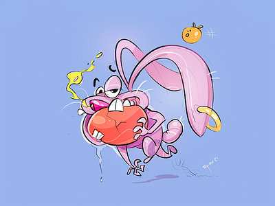 Easter Rabbit cartoon character characterdesign coloring drawing easter easter bunny easter egg easterrabbit fun illustration process rabbit rabbit illustration sketch spovv