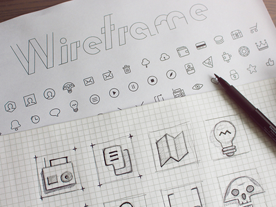Wireframe Icons app clean dashboard free freebies icons profile shape simple user wireframe