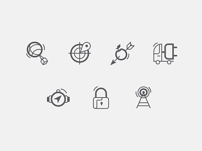 Direction, Data, Connection icons
