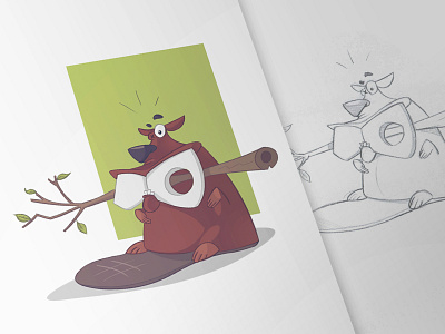 Burnout beaver burnout character collection drawing fun pen pencil sketch